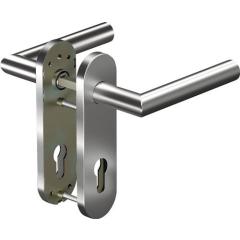 OGRO - Kurzschildgarnitur CORE 8906 8 mm/7051K 72MM Alu.F1 PZ rd Drückergrt.
