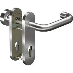 OGRO - Kurzschildgarnitur CORE 8100 8MM/3020/7051 72MM PZ AL Alu.F1 PZ rd Wech.grt.