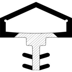 Zimmertürdichtung ADTP-401-2K Nut 4mm 12mm weiß m.2 Komponenten Pro L.5m GFA