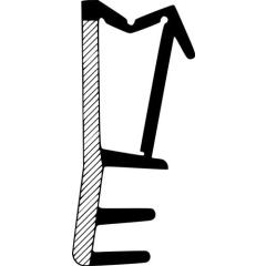 Fensterdichtung ADTPVB-1250-2K Nut 5mm Falzung 12mm schwarz TPE 5 m/Bund