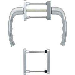 Hoppe Balkon-/ Fenstertür-Garnitur New York 0810/961N/U10 | Türstärke 63-73 mm, Aluminium F1 Alu natur