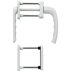 Hoppe Balkon-/ Fenstertür-Garnitur New York 099KH/961N/U10 | Türstärke 63-73 mm, Aluminium F9016