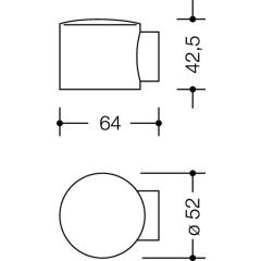 HEWI Bodentürpuffer 615B 99 D.52 mm H.42,5 mm Kunststoff 99 reinweiß ma Dübelmontage