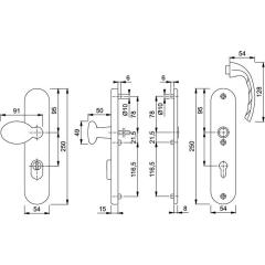 Hoppe Türbeschlag ZA 8/72 |  Tôkyô - Aluminium
