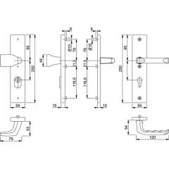 Hoppe Schutzgarnitur London Aluminium (F1) PZ