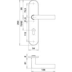 edi - Schutzgarnitur Logo 8743/9203 VA EST 92 mm 65-75 mm