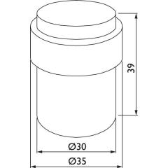 Bodentuerpuffer 3693 TS D.35 mm H.39 mm ma Dübelmontage