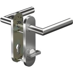OGRO Kurzschildgarnitur CORE 8906 8  mm/7051K WC 78MM Alu.F1 WC rund  Drückergarnitur