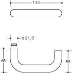 HEWI Halbgarnitur 111XAH22.130 VA XA 4-KT.8 mm Schutzrosette