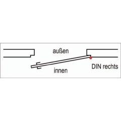 SIMONSWERK - Türband QF1 STA verz.gefälzte Holzflügel Rollenlänge 140mm DIN re.