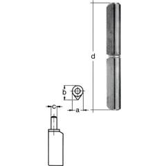 Profilrolle Band-L.140mm STA blk Stift-Ø 9mm GAH
