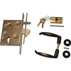 HBS-BETZ - Schiebetürschloss-Set PZW PZW 25/50/72/8mm verz.ktg.Stulpl.210mm 