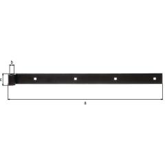 Ladenband B.35mm L.500mm STA schwarz ku.-besch.ger.GAH | 10 Stück