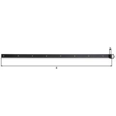 Ladenband B.40mm L.1160mm STA schwarz ku.-besch.ger.GAH | 4 Stück