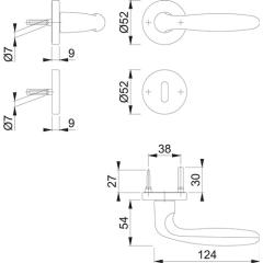 Hoppe Rosettengarnitur Verona | Aluminium (F1) OB