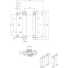 DENI - Pendeltürband STA verz.Gr.42 L.200mm 70kg TS 45-50mm DENI | | 2 Stück