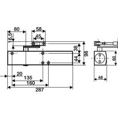 GEZE - Scherentürschließer TS 4000 silber EN 5-7 