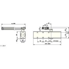 DORMAKABA - Scherentürschließer TS 83 BC/ÖD silber EN 3-6 o.Gestänge
