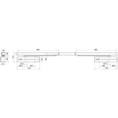 Assa Abloy - Gleitschienentürschließerset DC 700 G-CO-CS weiß 9016 EN 3-6 Normalmont.BG