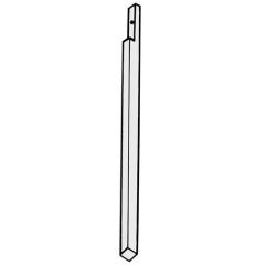 Treibriegelstange m.Aussparung eins.1250mm D.10mm STA hell verz.DENI