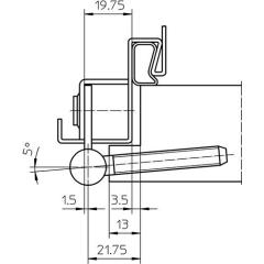 SIMONSWERK - Einbohrband steig.V 8550 steig.vern.40kg DIN L HLT