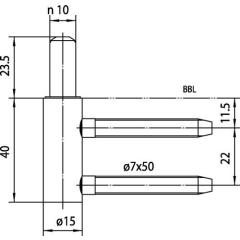 SIMONSWERK - Rahmenteil V 3400 WF STA vern.f.2-tlg.Holzzargen