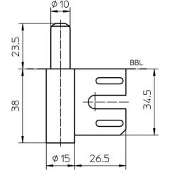 SIMONSWERK - Rahmenteil V 8100 STA vern.2-tlg. Stahlzargen Stand.