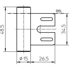 SIMONSWERK - Rahmenteil V 8000 WF STA vern.f.3-tlg.Stahlzargen Stand.