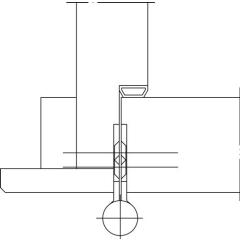 SIMONSWERK - Türband Q1 STA verz.ungefälzte Holzflügel Rollenlänge 140mm DIN li.