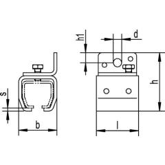 Wandbefestigungsmuffe -01 Modell 101 Pro 100 STA ZN HELM