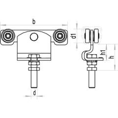Rollapparat -91 491 f.Pro 400 STA verzinkt,gelb 200kg HELM