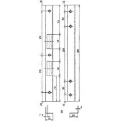 SCHNEGEL - Sicherheitswinkelschließblech L.300mm B.25mm S.3mm STA verz.