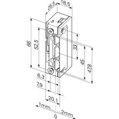 Assa Abloy - Elektrotüröffner 118.53 ProFix 2 22-42 V AC/DC Stand.DIN L/R m.FaFix