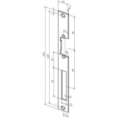 Assa Abloy - Flachschließbl.338 VA ma ktg.B.24xL.250mm DIN L/R