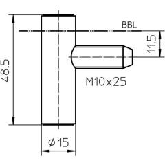 SIMONSWERK - Rahmenteil V 8000 WF U STA vern.f.3-tlg.Stahlzargen Nachrüstband