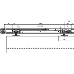 Einzugsdämpfung Perlan 140 SoftStop 80kg EV 1 Erweiterungs-Set 750-1290mm GEZE