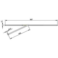 ATHMER - Türöffnungsbegrenzer Porti f.Türblatt-B.709-959mm Holzzargen 120Grad