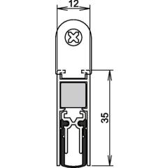 ATHMER - Türdichtung Doppeldicht® M-12/35 1-393 2-s.L.708mm Alu.silberf.HLT