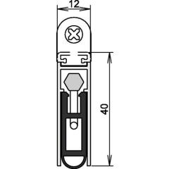 ATHMER - Türdichtung Kältefeind Allround® 1-1075 1-s.L.833mm Alu.silberf.HLT L/R