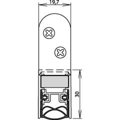 ATHMER - Türdichtung Schall-Ex® Ultra WS 1-290 2-s.L.1208mm Alu.silberf.HLT