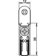 ATHMER - Türdichtung Doppeldicht® M-12/35 1-392 1-s.L.958mm Alu.silberf.HLT