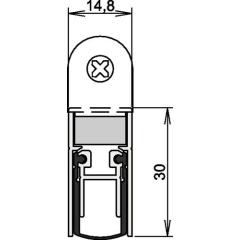 ATHMER - Türdichtung Schall-Ex® DUO L-15 WS 1-382 2-s.L.833mm Alu.silberf.HLT