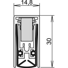 ATHMER - Türdichtung Schall-Ex® L-15/30 WS 1-880 1-s.L.833mm Alu.silberf.HLT
