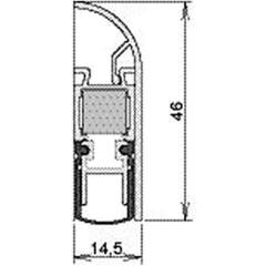 ATHMER - Türdichtung Schall-Ex® Applic A 1-s.L.930mm Alu.silber HLT
